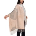 thumbnail image 3 of Women's Fashion Tassel Scarf, Bohemian Simple Round Long Shawl, Lightweight and Warm, 3 of 9
