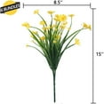 thumbnail image 7 of Babibeauty 6 Bundles Artificial Daisy Flowers Outdoor Fake Flowers for Decoration No Fade Faux Plastic Flower Garden Porch Window Box Décor (Yellow), 7 of 7