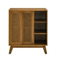 thumbnail image 2 of Kojooin Sideboard Cabinet, Mid Century Modern Rattan Buffet Cabinet With Adjustable Shelf, Solid Wood Feet & Rattan Cabinet Doors For Living Room Kitchen Dining Room Bedroom, 2 of 7