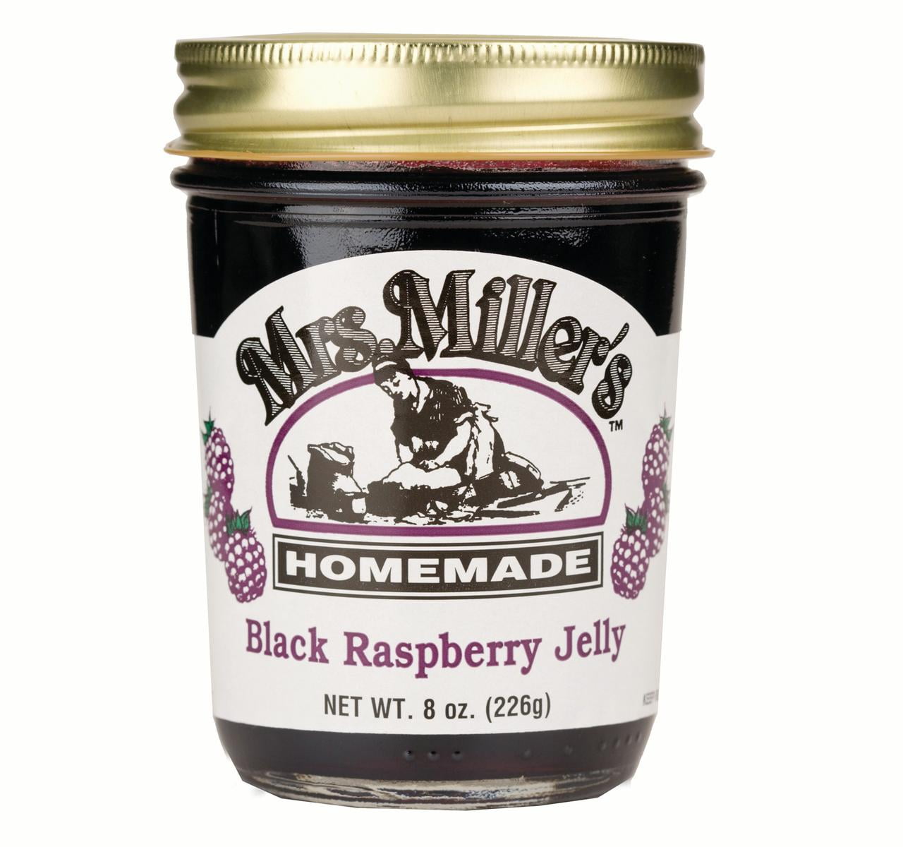Mrs. Miller's Black Raspberry Jelly 9 oz. (3 Jars)