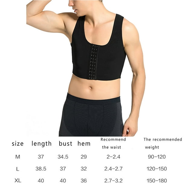 Men Control Chest Shapers Bra Posture Corrector Bra; Back Corrector Back  Support Compression Vest