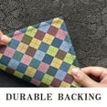 thumbnail image 6 of Multi Color Diamond Checkerboard Checkered Pattern Door Rugs,Washable Non Slip Door Mats Indoor,Decorative Door Mats,Entry Mat Indoor for Entrance,Bedroom,Kitchen,Bathroom,17"x30", 6 of 6