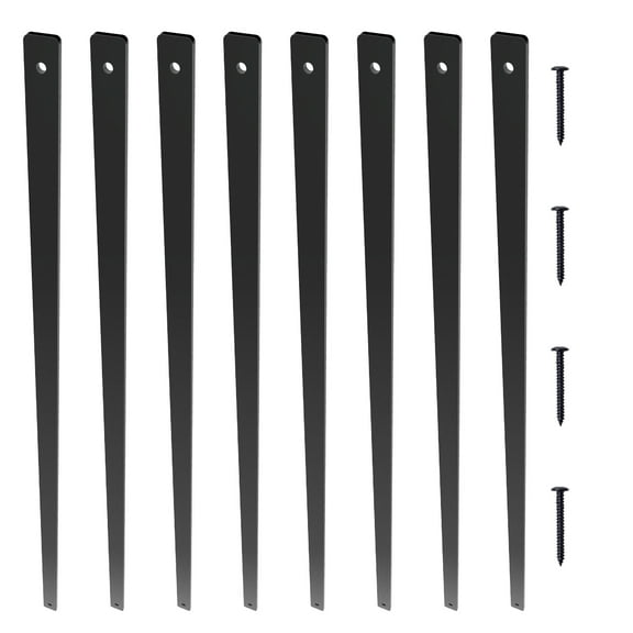 KFFKFF Metal Balusters for Staircase, 32.28'' x 1'' x  0.2'' Flat Aluminum Alloy, Decorative Spindles for Banister, Pack of 51 Deck Baluster with Screws, Hollow Deck Railing