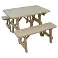 thumbnail image 5 of Yellow Pine Traditional Picnic Table with 2 Benches, 5 of 21