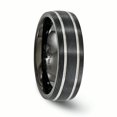 thumbnail image 4 of Edward Mirell Titanium Black 7mm Wedding Band Ring Man Fancy  For Dad Mens  For Him, 4 of 10