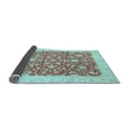 thumbnail image 2 of Ahgly Company Indoor Round Oriental Light Blue Traditional Area Rugs, 5' Round, 2 of 4