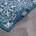 thumbnail image 5 of World Rug Gallery Transitional Geometric Textured Flat Weave Indoor/Outdoor Area Rug - NAVY 2'x7', 5 of 9