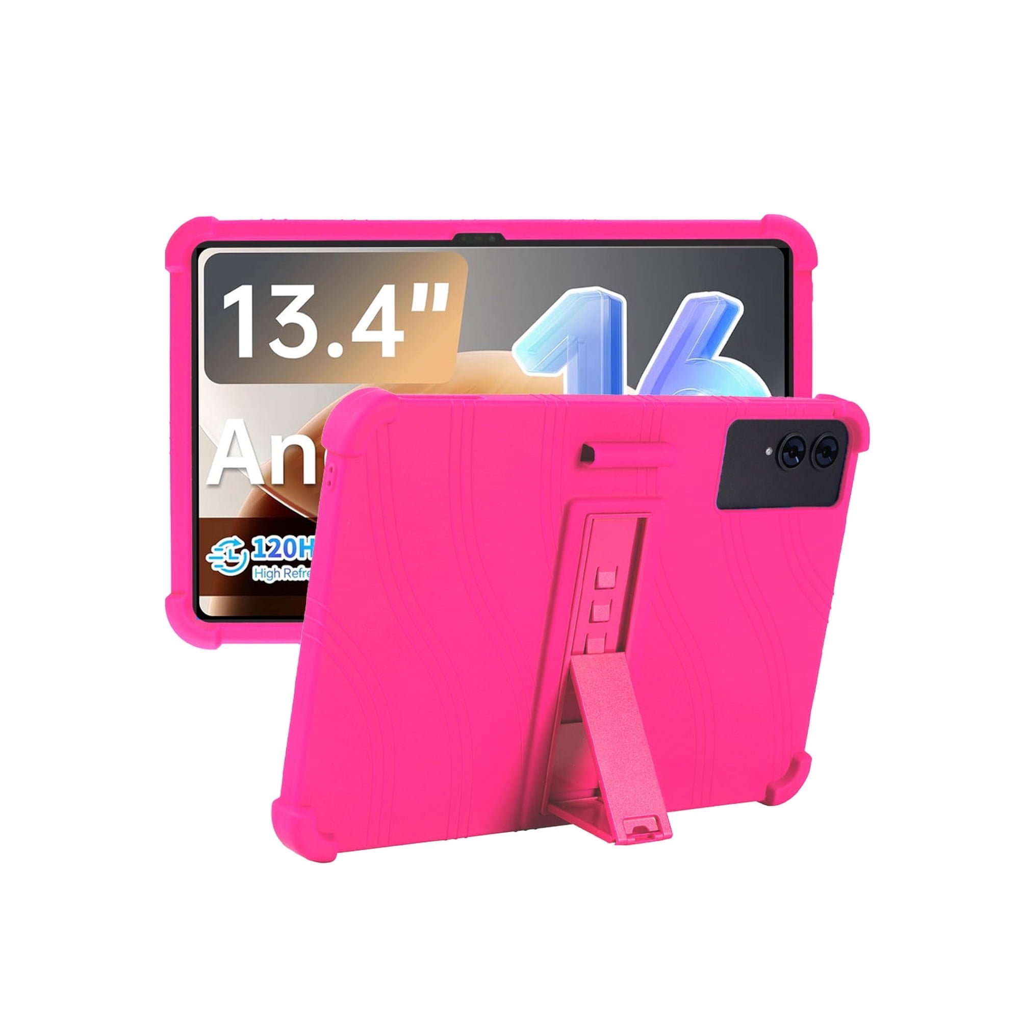 HYRACPO Silicone Case for Teclast T65 13.4 inch, Soft Flexible Shockproof Protective Tablet Cover, Anti-Scratch & Lightweight Slim Design-Rosered