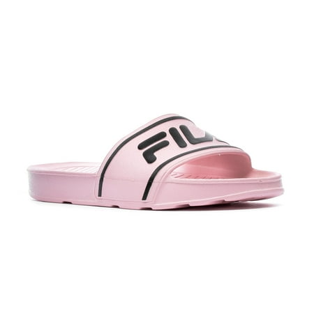 FILA Women's Sleek Slide ST Sandals Pink Dogwood/Black, Size 9