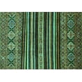 thumbnail image 1 of Ahgly Company Indoor Rectangle Abstract Turquoise Blue Modern Area Rugs, 8' x 10', 1 of 4