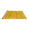 thumbnail image 2 of Ahgly Company Machine Washable Indoor Rectangle Abstract Yellow Modern Area Rugs, 7' x 10', 2 of 4