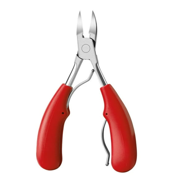 Sharp Stainless Steel Toenail Clippers for Thick or Ingrown Nails, Soft Non-Slip Handle Nails Cutter - Red (2 Pack), New