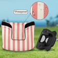 thumbnail image 6 of Haosy Pale Red and Off-white Striped Golf Mallet Putter Cover Strong Magnetic Leather Golf Club Headcover Closure, 6 of 7