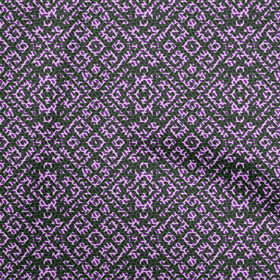 oneOone Cotton Flex Green Fabric African Aztech Diy Clothing Quilting Fabric Print Fabric By Yard 40 Inch Wide
