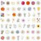 thumbnail image 4 of Pegatinas de vinilo con estampado de flores y margaritas, 110 unidades, impermeables, 4 of 5