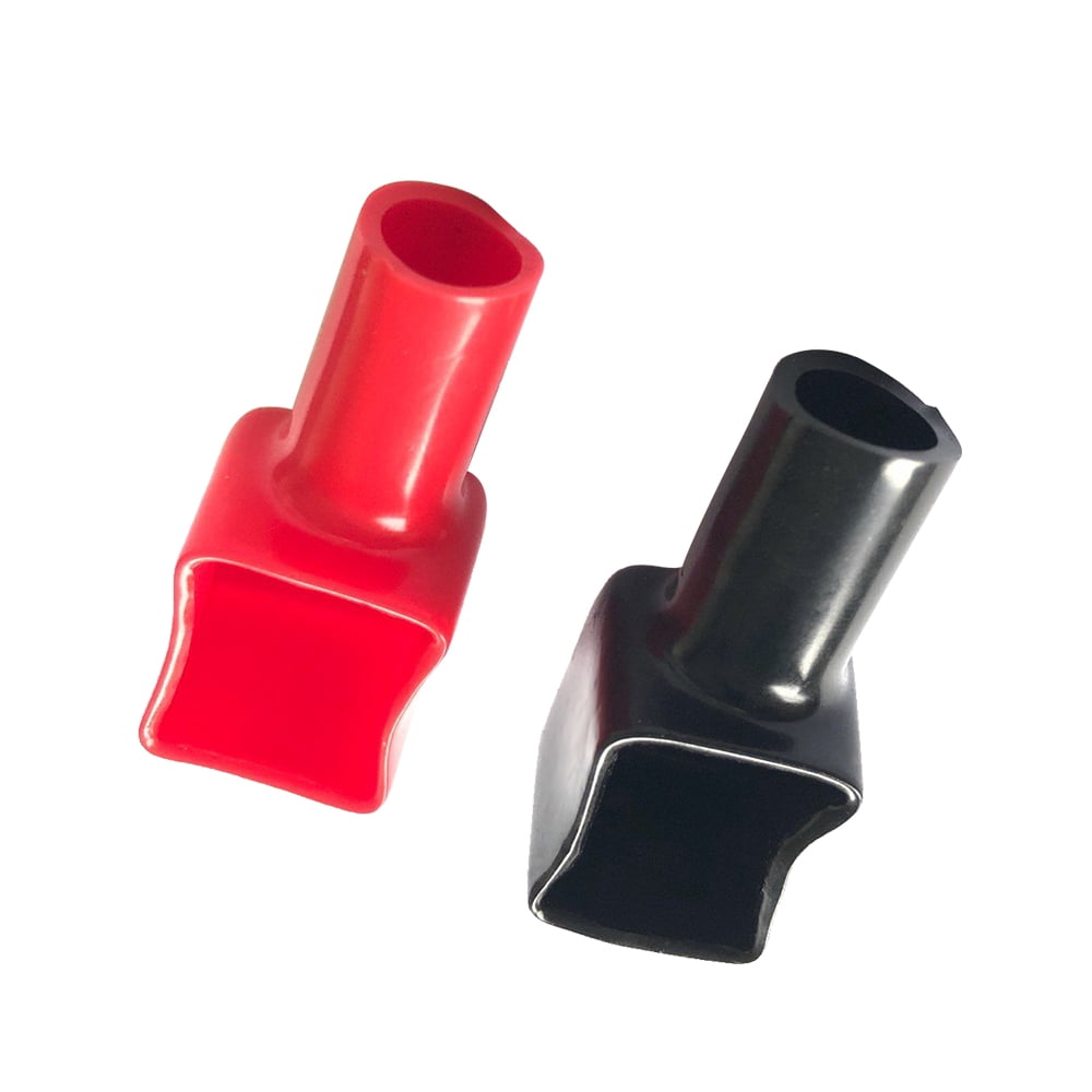 Battery Terminal Covers,1 Pair of Battery Terminal Covers Marine Battery Terminal Boots Flexible Soft Plastic Red & Black Positive and Negative 192681 192682 Automotive Replacement Parts 