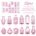 thumbnail image 2 of Juego de 12 jarrones PHUNTTEK de cristal rosa para centros de mesa de boda, 2 of 7