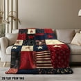thumbnail image 5 of HELLOYOUNG American Flag Blanket 1pc Ultra-Soft Plush Quilt - Red White Blue Stars & Stripes Patriotic All-Season Throw for Bed Sofa Camping Picnic Indoor Outdoor Home Decor Cozy Durable Easy Care, 5 of 6