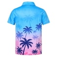 thumbnail image 4 of Lanbubble Boys Polo Shirt Hawaiian Palm Print Short Sleeve Casual Golf Collared Shirts Sizes 7-14Y, 4 of 7