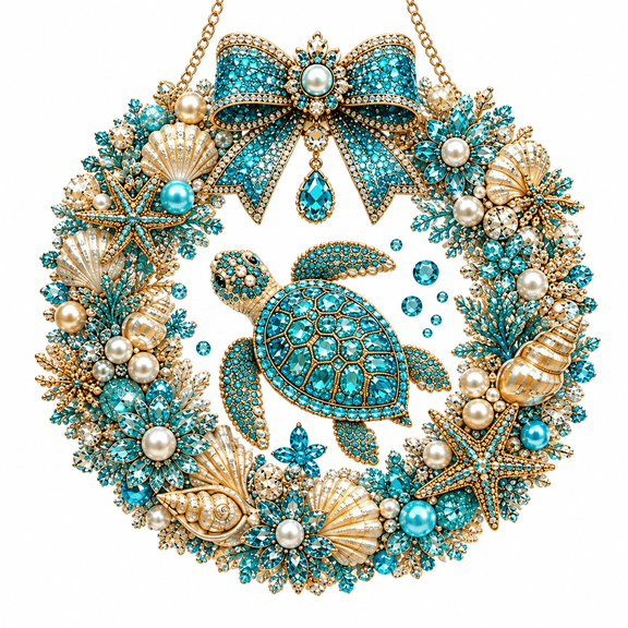 Wreath Pearl Diamond Art Pendant Kit for Adults DIY Gift for Adults & Crafters