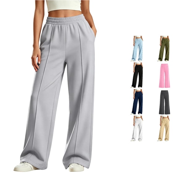 NinXxx Girls Uniform Baggy Wide Leg Sweatpants School Supplies 5-16Y Grey 11-12 Years