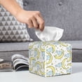 thumbnail image 6 of Logiee Tissue Box Cover 5X5X5'' PU Leather Tissue Holder Square Tissue Cube Box Organizer for Bathroom Vanity Countertop,Car,Night Stands,Office,Home,Kitchen (Moon And Rabbit), 6 of 8