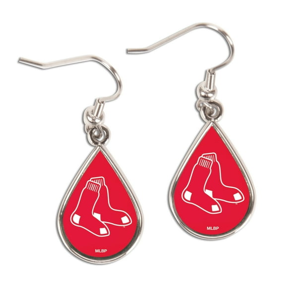 WinCraft Boston Red Sox Tear Drop Dangle Earrings