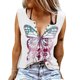 thumbnail image 2 of Camiseta Sin Mangas Para Mujer Con Cuello en V, Camisetas Sin Mangas, Chaleco Estampado Informal A La Moda, Blusa Sin Mangas Con Botones Odeerbi ODB152844, 2 of 6