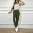 thumbnail image 4 of SOMER Women's Sweatpants Cargo Joggers High Waisted Drawstring Hiking Workout Pants Lightweight Comfy with Pockets, 4 of 10