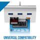 thumbnail image 4 of Hub de aluminio de 3 puertos USB 3.0 alimentado con combo de lector de tarjetas SD/TF para iMac, MacBook Air, MacBook Pro, MacBook, Mac Mini, PC y portátiles Xemadio FLD-2474, 4 of 8