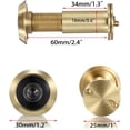 thumbnail image 4 of Safety Door Viewer,Solid Brass 220-degree Door Viewer/Peephole with Heavy Duty Rotating Privacy Cover for 1-3/8" to 2-1/6" Doors, Durable Door Viewer for Home Office Hotel (2 Pcs Gold), 4 of 5