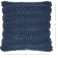 thumbnail image 3 of XL Dark Blue Pom-Pom Detailed Throw Pillow, 3 of 4