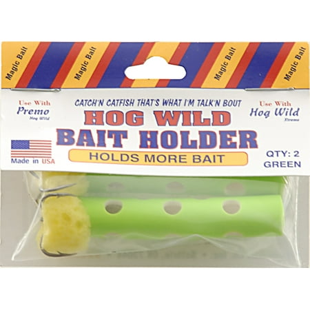 Magic Bait 48-37 Catfish Bait Green Hog Wild Bait Dipper Worm Holder 2pk