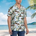 thumbnail image 5 of Daiia Mallard Ducks And Roses Hawaiian Shirt for Men Gentle Cotton Regular Short Sleeve Casual-3X-Large, 5 of 9