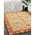 thumbnail image 2 of Ahgly Company Indoor Round Abstract Orange Oriental Area Rugs, 3' Round, 2 of 6