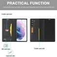 thumbnail image 4 of SaniMore for Samsung Galaxy S23 6.1" Case Magnetic Flip Wallet, [RFID Blocking] Card Holder Premium PU Leather Cover with Kickstand Shockproof Protective Shell for Samsung S23, Black, 4 of 8