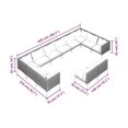 thumbnail image 3 of vidaXL 12 Piece Patio Lounge Set with Cushions Poly Rattan Dark Gray, 3 of 5