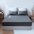 thumbnail image 6 of 100% Linen Fitted Sheet Stone Washed Solid Color - (1 Piece) 14 inch Deep Pocket Mattress Cover Soft Natural Breathable Farmhouse - Dark Grey, Queen Size, 6 of 7