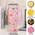 thumbnail image 2 of Valentine's Day Gifts 40 Oz Tumbler with Handle and Straw, Pastel Hearts Stainless Steel Double Walled Vacuum Insulated Cup, funny Anniversary Wedding Birthday Gifts for Women Girls (1 PC), 2 of 9
