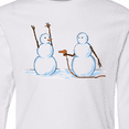 thumbnail image 4 of Inktastic Snowman Stickup with Hairdryer Long Sleeve Youth T-Shirt, 4 of 5