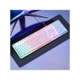 thumbnail image 1 of Gaming Keyboard And Mouse Set, Mechanical Feel Membrane Buttons, Colorful Breathing Light Effects, High-Precision Optical Mouse, Plug And Play USB, All-Round Choice For Internet Cafes/Home,White, 1 of 7