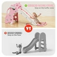 thumbnail image 4 of XJD 3 in 1 Toddler Slide, Baby Slide Climber Playset with Basketball Hoop and Ball, Indoor and Outdoor Playground for Kids (Pink), 4 of 13