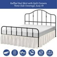 thumbnail image 4 of Cottington Lane Ruffled Bed Skirt- Microfiber- Ivory, Twin 18 Inch Drop Split Corner Bed Skirt With Platform, 4 of 5