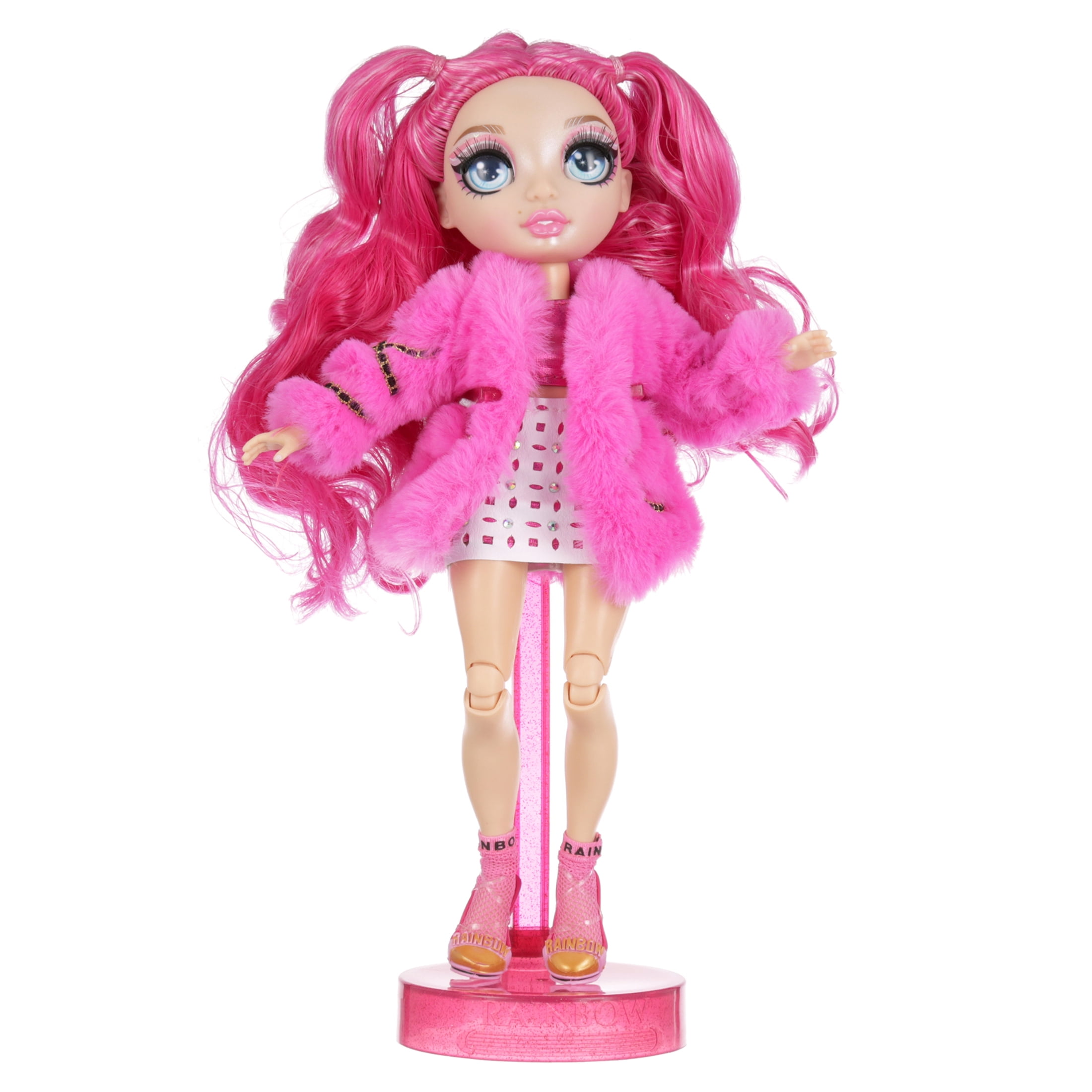 Fuchsia Great Gifts for Kids 6-12 Years Old Hot Pink Fashion Doll with 2 Doll Outfits to Mix & Match and Doll Accessories Rainbow High Stella Monroe 