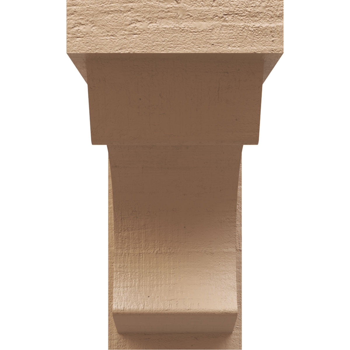 7"W x 21"D x 14"H Classic Emerson Rough Cedar Woodgrain TimberThane Corbel, Primed Tan