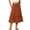 Orange, variant on USSUMA Skirts for Women Midi Skirt Solid Color Pleated Pocket Mid-Calf Skirt Casual Dresses Comfortable Skirt Gym Up to 50% off Black Skirt for Women M
