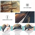 thumbnail image 5 of Sailing Ship Plush Pillowcase, Luxury Soft King Pillow Case for Hair and Skin, Standard Size Pillow Covers with Zipper Closure, 20x26in #509 Home Decor Gifts, 5 of 7