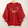 thumbnail image 5 of Hvyesh Valentine's Sweatshirt for Women Love Heart Pullover Shirts Casual Long Sleeve Valentine Tshirt Clothes Tops, 5 of 5