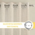 thumbnail image 6 of Retro Beige Flowers Kitchen Curtains Window Panels, Rustic Abstract Floral Simple Art Insulated Window Treatment Curtain, Grommet Curtains for Bedroom/Living Room/Bathroom, 2 Piece 27.5"Wx39"L, 6 of 8