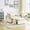 Creamy White, variant on Foldable Sofa Bed with Adjustable Back, Velvet Convertible Couch with USB Port, Ashtray, and Swivel Phone Stand for Living Room, Apartment, Office, Creamy White